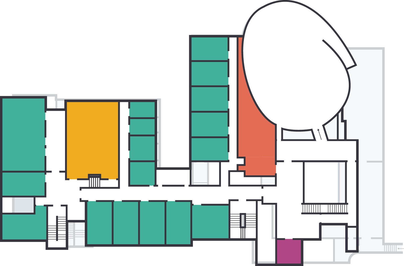 ConservatoireRouen Plan 1er Etage Plan du conservatoire : section du 1er étage