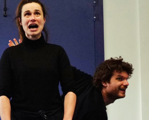 Anna Sorin, comédienne et Pierre Aroux, comédien