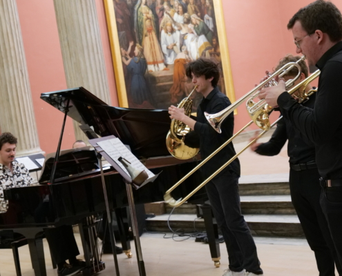 Musiciens dans la salle du Jubé du Musée des Beaux Arts de Rouen